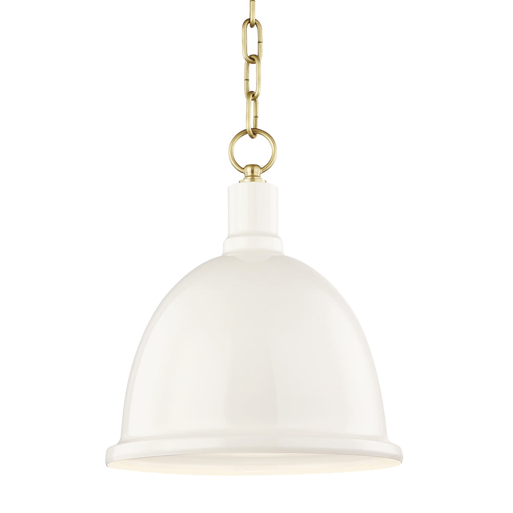 Mitzi Canada - One Light Pendant - Blair - Aged Brass/Cream- Union Lighting Luminaires Decor