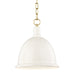 Mitzi Canada - One Light Pendant - Blair - Aged Brass/Cream- Union Lighting Luminaires Decor