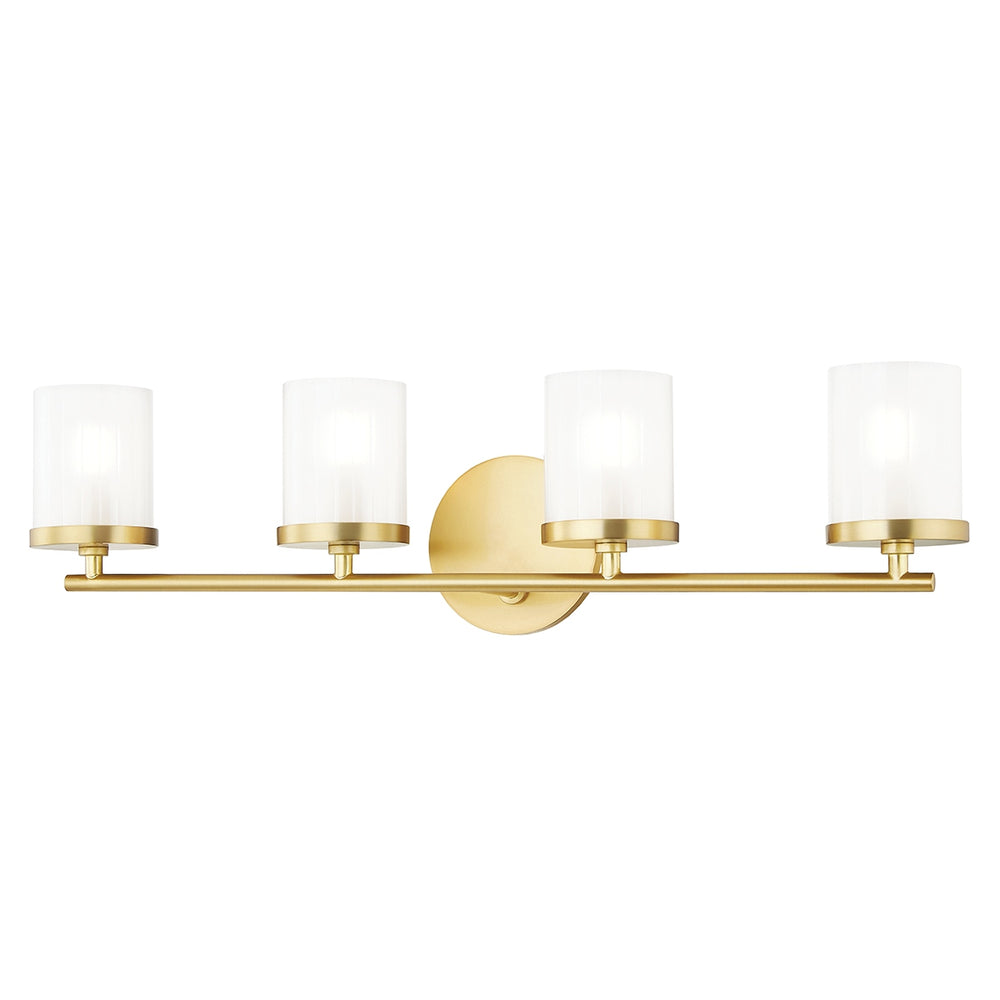 Mitzi Canada - Four Light Bath and Vanity - Ryan - Aged Brass- Union Lighting Luminaires Decor