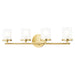 Mitzi Canada - Four Light Bath and Vanity - Ryan - Aged Brass- Union Lighting Luminaires Decor