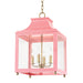 Mitzi - Four Light Lantern - Leigh - Aged Brass/Pink- Union Lighting Luminaires Decor
