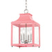 Mitzi Canada - Four Light Lantern - Leigh - Polished Nickel/Pink- Union Lighting Luminaires Decor