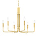 Mitzi Canada - Six Light Chandelier - Brigitte - Aged Brass- Union Lighting Luminaires Decor