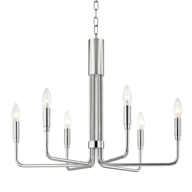 Mitzi Canada - Six Light Chandelier - Brigitte - Polished Nickel- Union Lighting Luminaires Decor