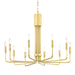Mitzi Canada - Ten Light Chandelier - Brigitte - Aged Brass- Union Lighting Luminaires Decor