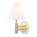 Mitzi Canada - One Light Wall Sconce - Robbie - Aged Brass/Soft Off White- Union Lighting Luminaires Decor