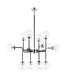 Matteo Canada - 12 Light Chandelier - Particles - Black & Chrome- Union Lighting Luminaires Decor