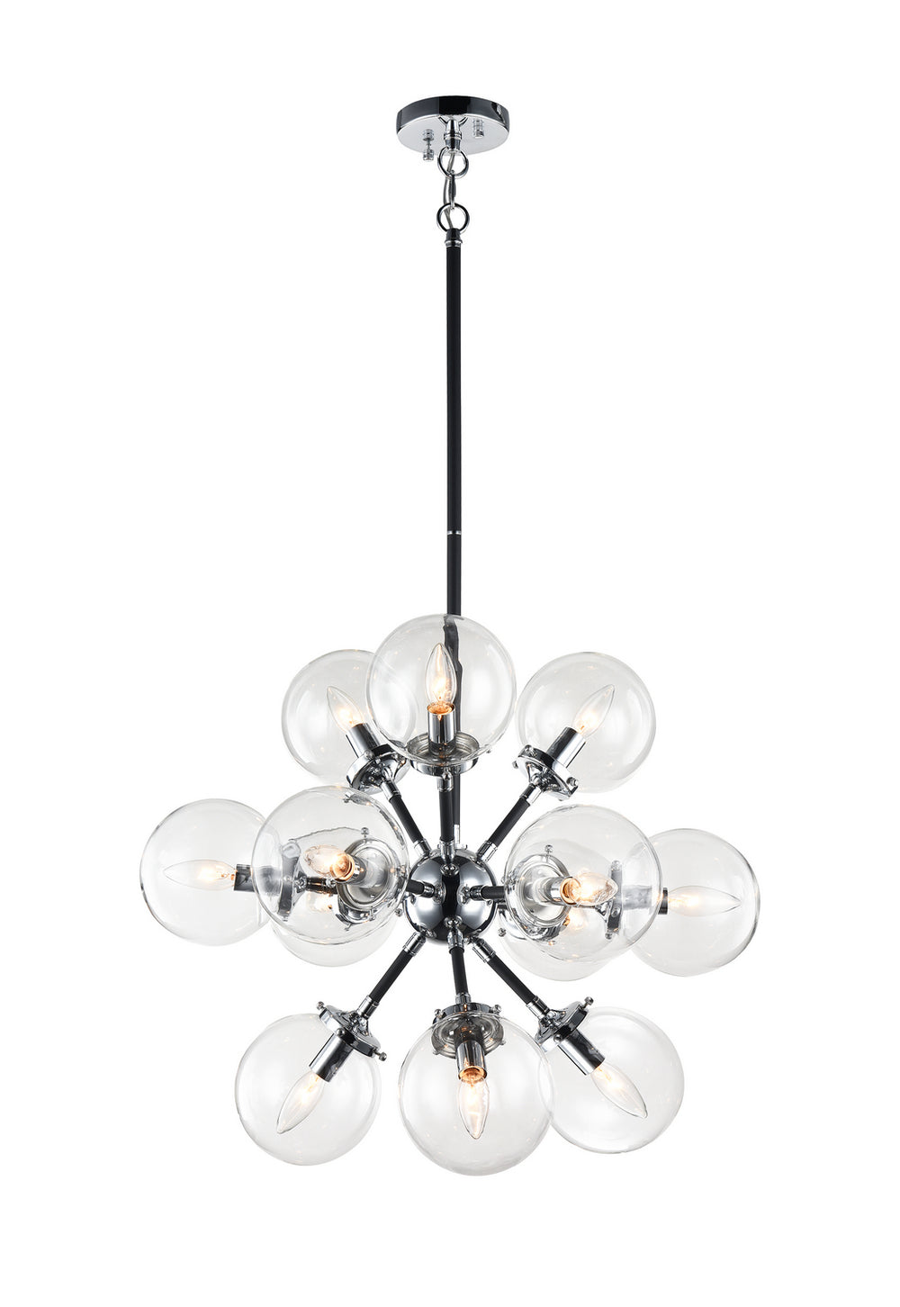 Matteo Canada - 12 Light Chandelier - Soleil - Chrome- Union Lighting Luminaires Decor