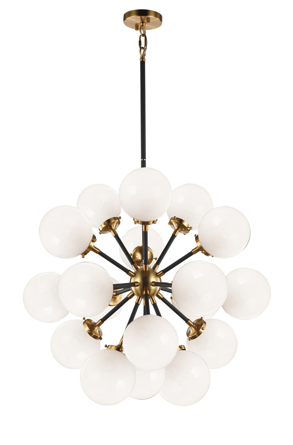Matteo Canada - 18 Light Chandelier - Soleil - Aged Gold Brass- Union Lighting Luminaires Decor
