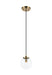 Matteo Canada - One Light Chandelier - The Bougie - Aged Gold Brass- Union Lighting Luminaires Decor