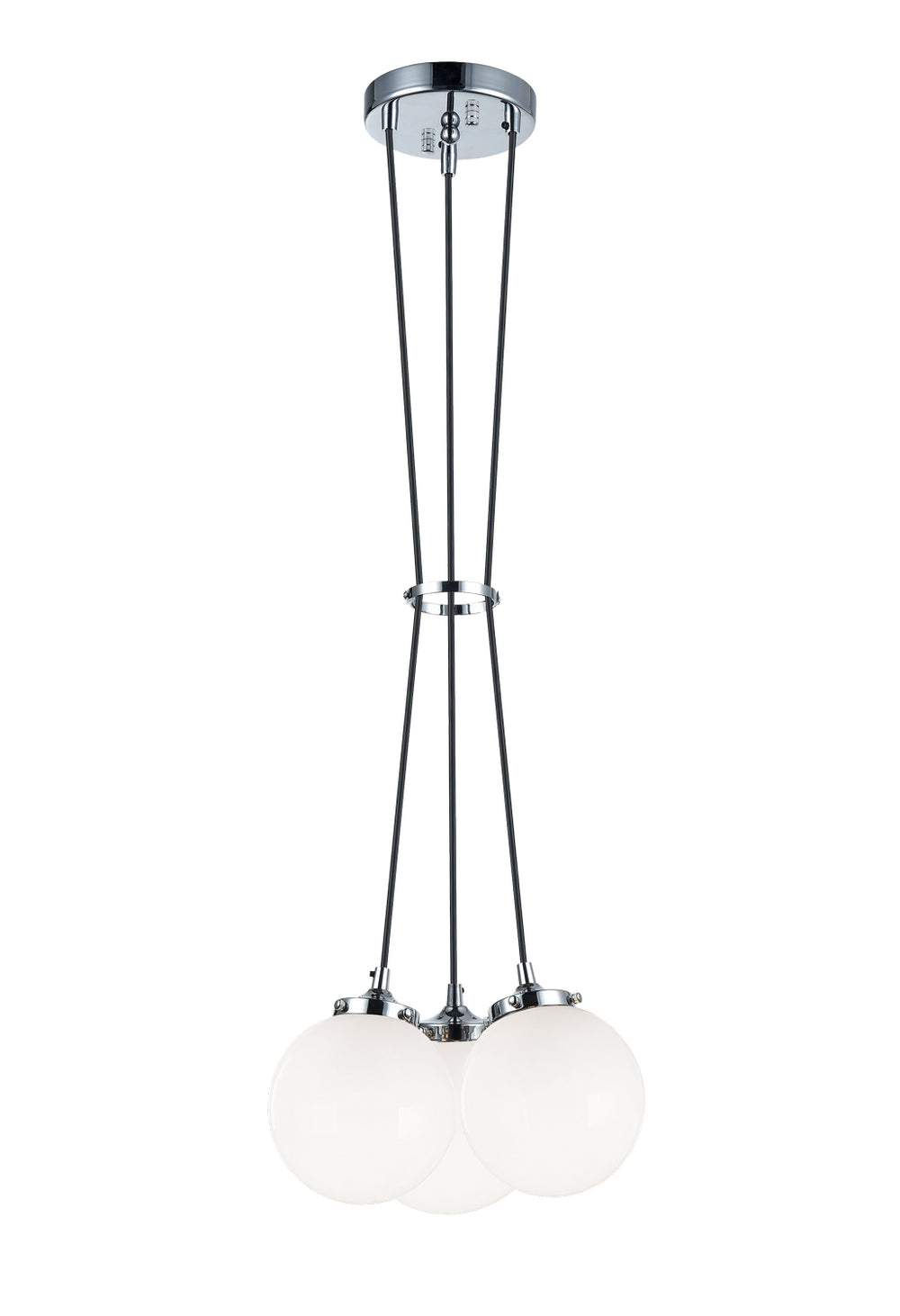 Matteo Canada - Three Light Pendant - The Bougie - Chrome- Union Lighting Luminaires Decor