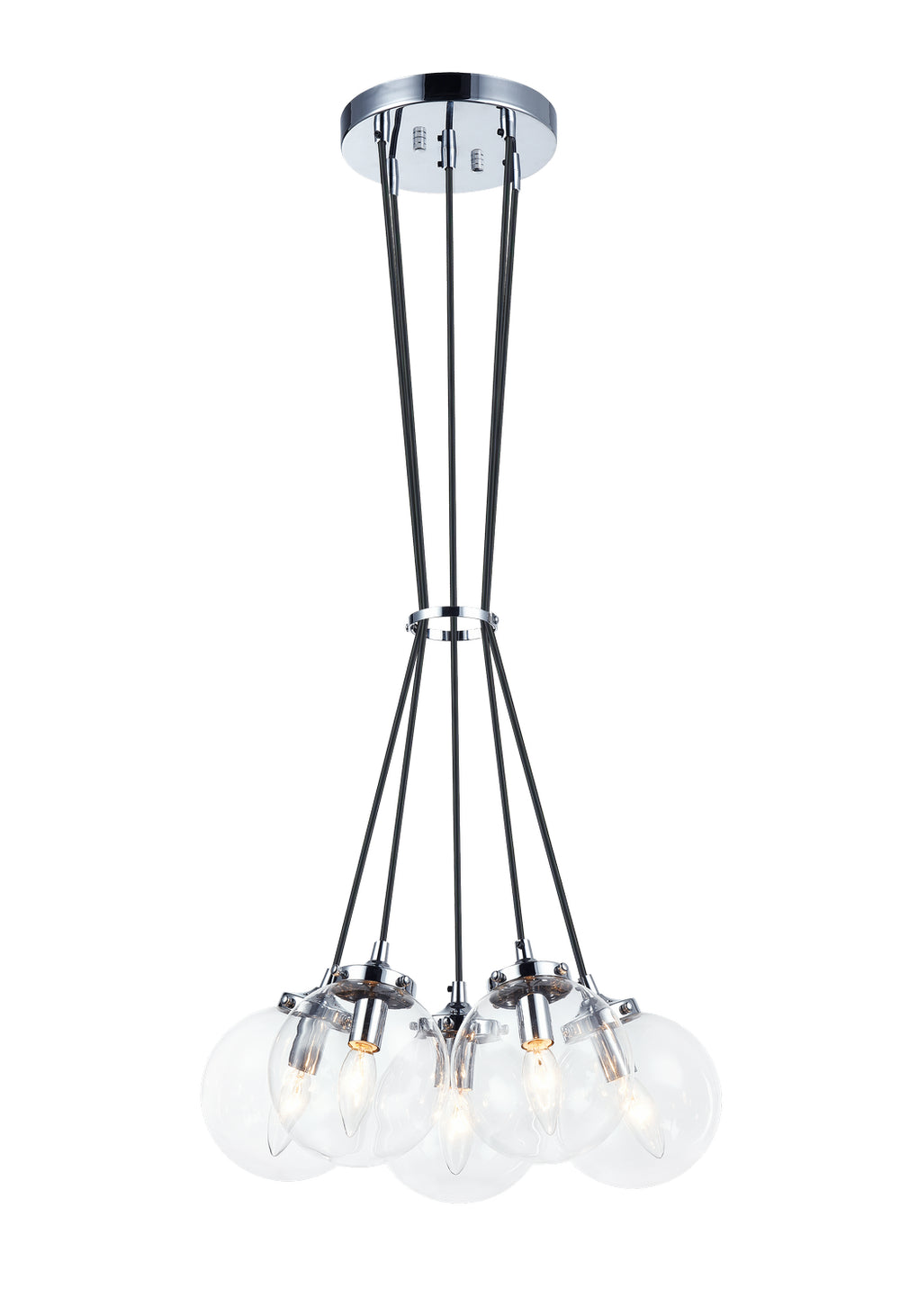 Matteo Canada - Five Light Chandelier - The Bougie - Chrome- Union Lighting Luminaires Decor