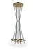 Matteo Canada - Seven Light Pendant - The Bougie - Aged Gold Brass- Union Lighting Luminaires Decor
