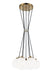 Matteo Canada - Seven Light Pendant - The Bougie - Aged Gold Brass- Union Lighting Luminaires Decor
