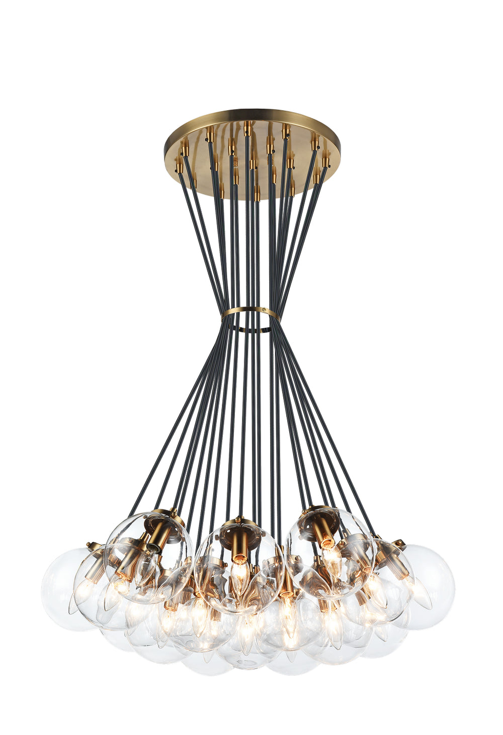 Matteo Canada - 19 Light Chandelier - The Bougie - Aged Gold Brass- Union Lighting Luminaires Decor