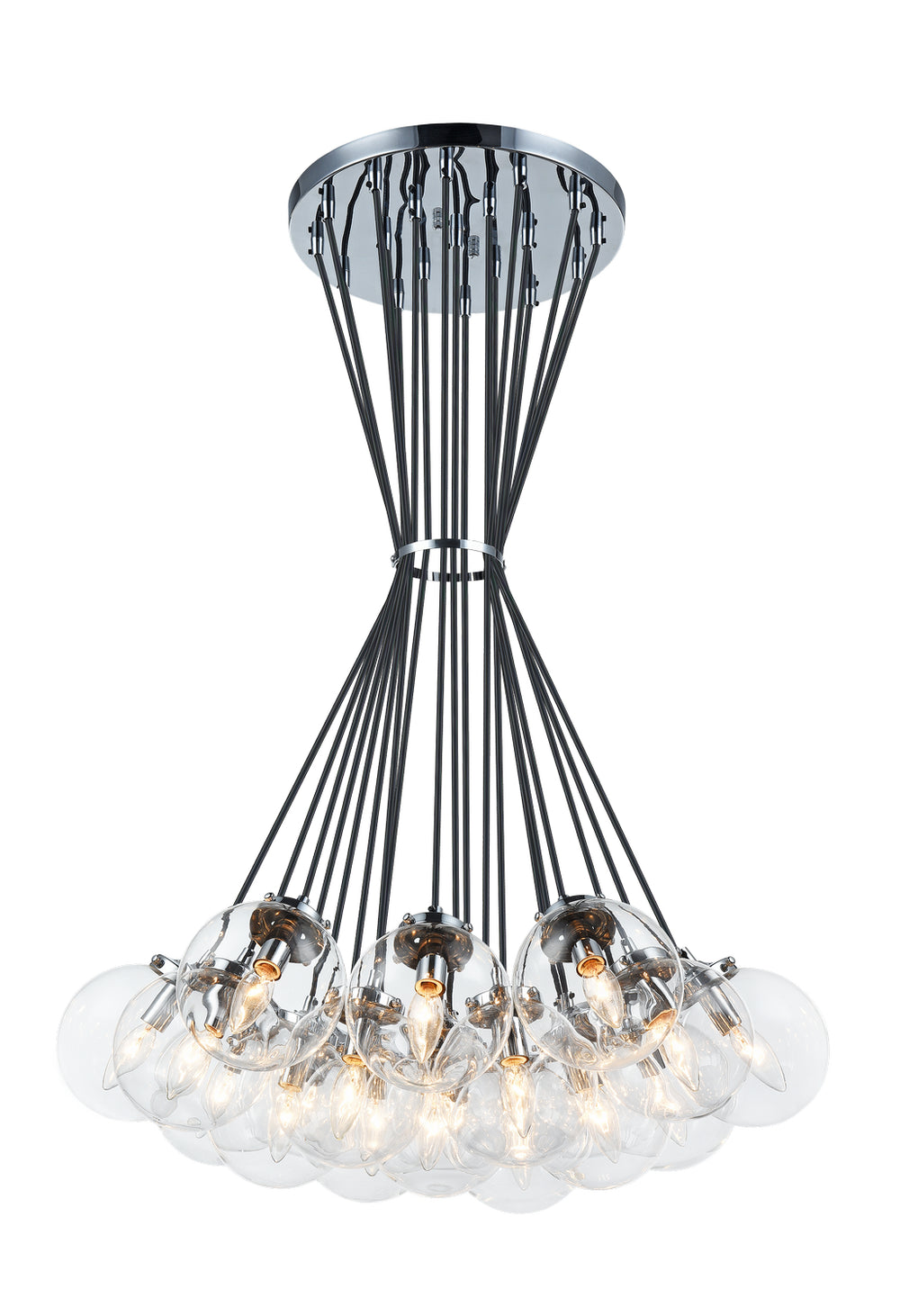 Matteo Canada - 19 Light Chandelier - The Bougie - Chrome- Union Lighting Luminaires Decor