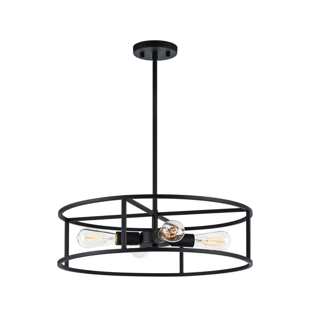 Matteo Canada - Four Light Pendant - Candid - Rusty Black- Union Lighting Luminaires Decor