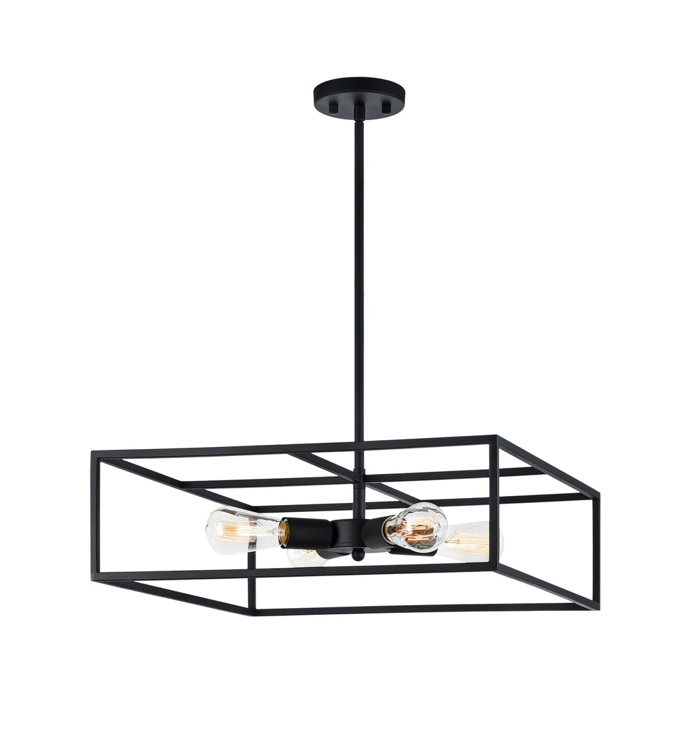Matteo Canada - Four Light Pendant - Candid - Rusty Black- Union Lighting Luminaires Decor