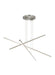 Visual Comfort Modern - LED Linear Chandelier - Essence Trio - Satin Nickel- Union Lighting Luminaires Decor