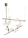 Visual Comfort Modern - LED Chandelier - ModernRail - Aged Brass- Union Lighting Luminaires Decor