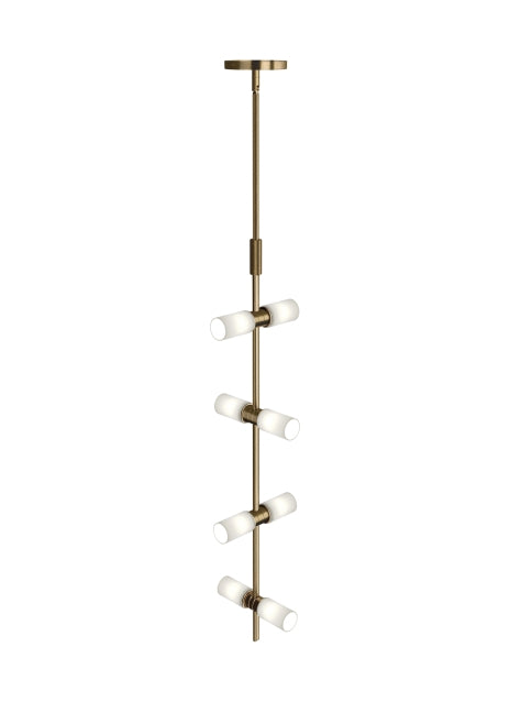 Visual Comfort Modern - LED Pendant - ModernRail - Aged Brass- Union Lighting Luminaires Decor