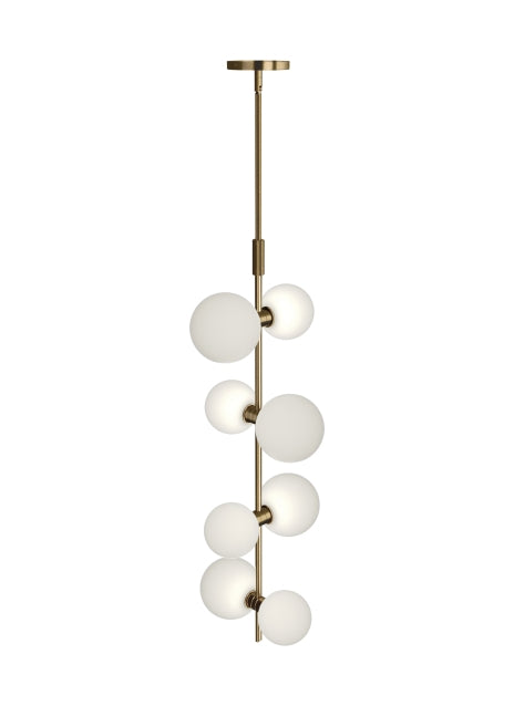 Visual Comfort Modern - LED Pendant - ModernRail - Aged Brass- Union Lighting Luminaires Decor