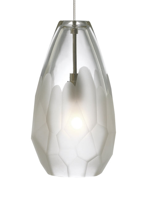 Visual Comfort Modern - LED Pendant - Briolette - Satin Nickel- Union Lighting Luminaires Decor