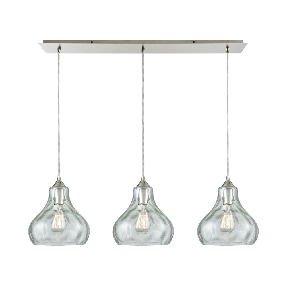 ELK Home - Three Light Pendant - Belmont - Satin Nickel- Union Lighting Luminaires Decor