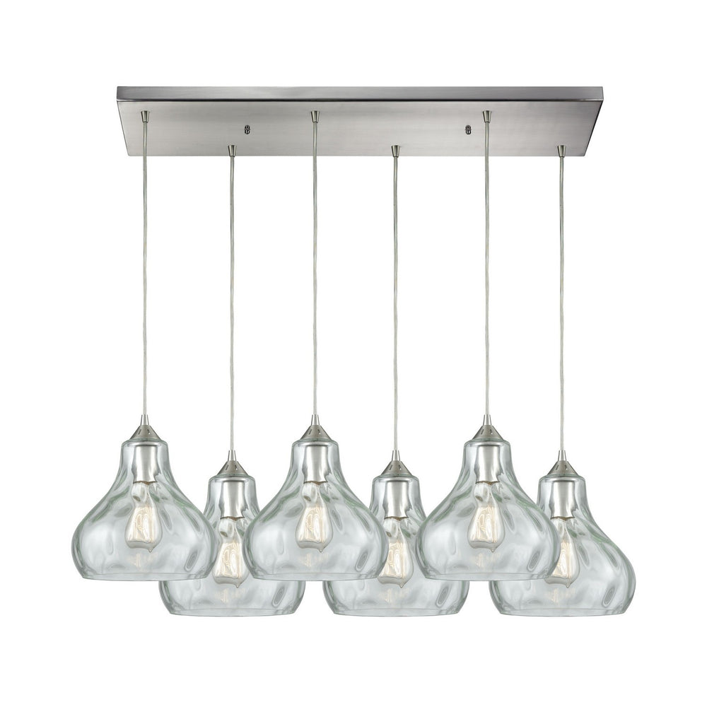 ELK Home - Six Light Pendant - Belmont - Satin Nickel- Union Lighting Luminaires Decor