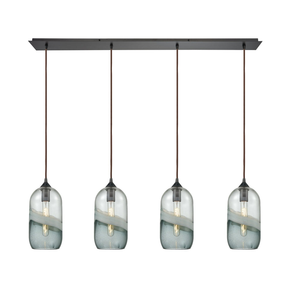 ELK Home - Four Light Pendant - Sutter Creek - Oil Rubbed Bronze- Union Lighting Luminaires Decor