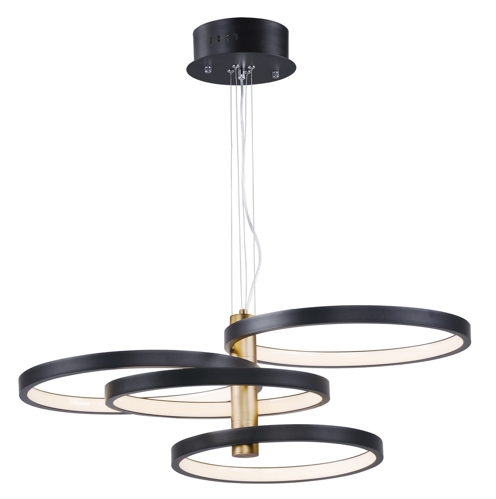 ET2 - LED Pendant - Hoopla - Black / Gold- Union Lighting Luminaires Decor
