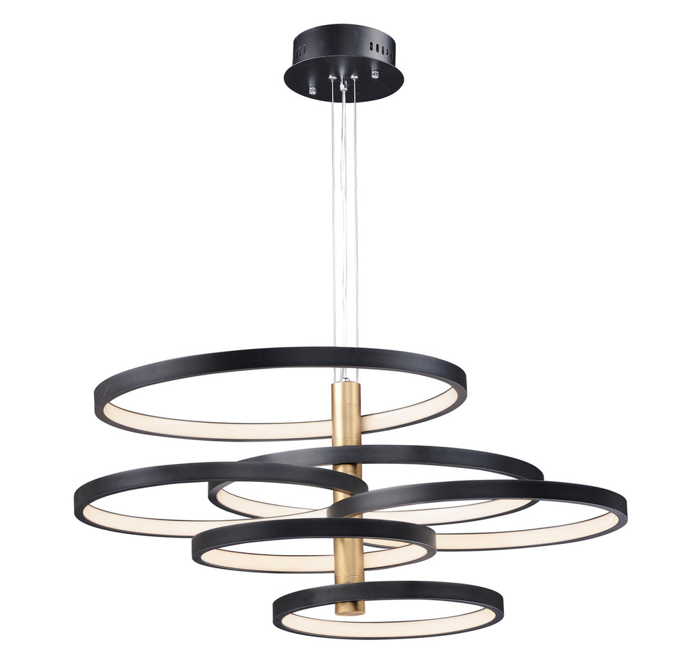ET2 - LED Pendant - Hoopla - Black / Gold- Union Lighting Luminaires Decor