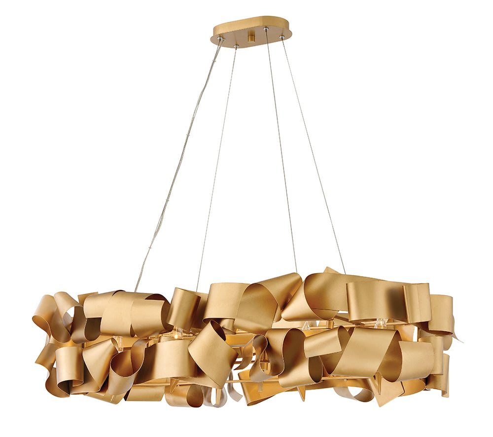 Fredrick Ramond Canada - LED Linear Chandelier - Delfina - Deluxe Gold- Union Lighting Luminaires Decor