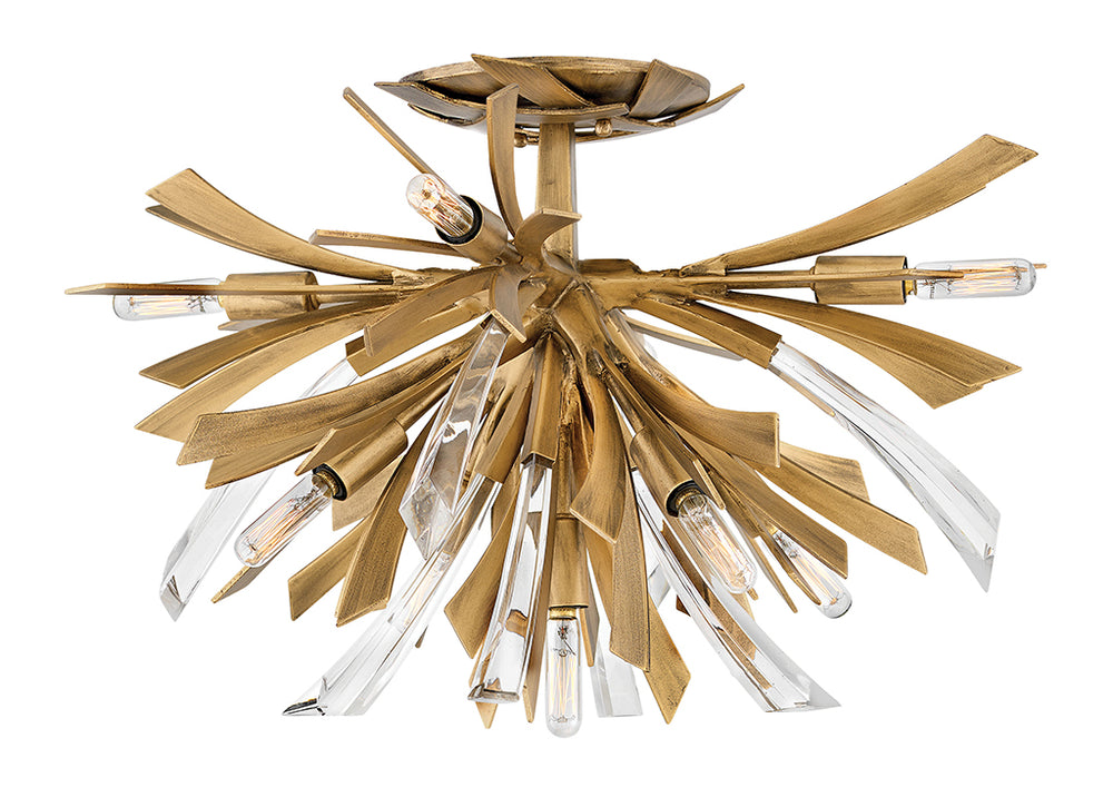 Fredrick Ramond Canada - LED Semi-Flush Mount - Vida - Burnished Gold- Union Lighting Luminaires Decor