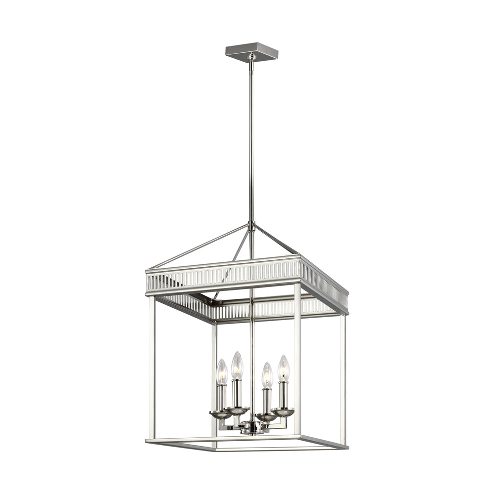 Visual Comfort Studio Canada - Four Light Lantern - Woodruff - Polished Nickel- Union Lighting Luminaires Decor