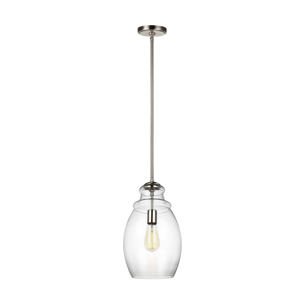 Generation Lighting Canada - One Light Pendant - Marino - Satin Nickel- Union Lighting Luminaires Decor