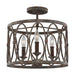 Visual Comfort Studio Canada - Three Light Semi-Flush Mount - Patrice - Deep Abyss- Union Lighting Luminaires Decor