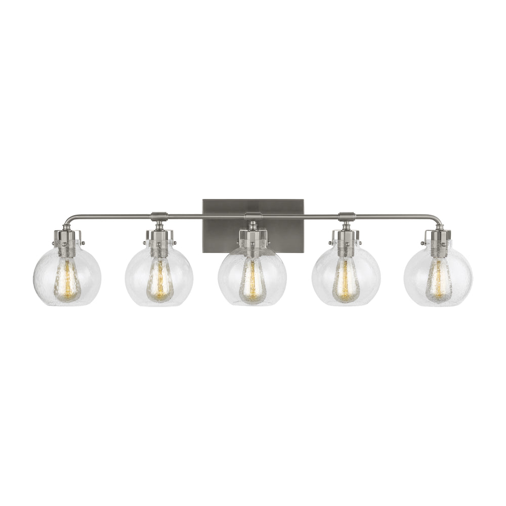 Visual Comfort Studio Canada - Five Light Vanity - Clara - Satin Nickel- Union Lighting Luminaires Decor