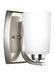 Generation Lighting Canada - One Light Wall / Bath Sconce - Franport - Brushed Nickel- Union Lighting Luminaires Decor