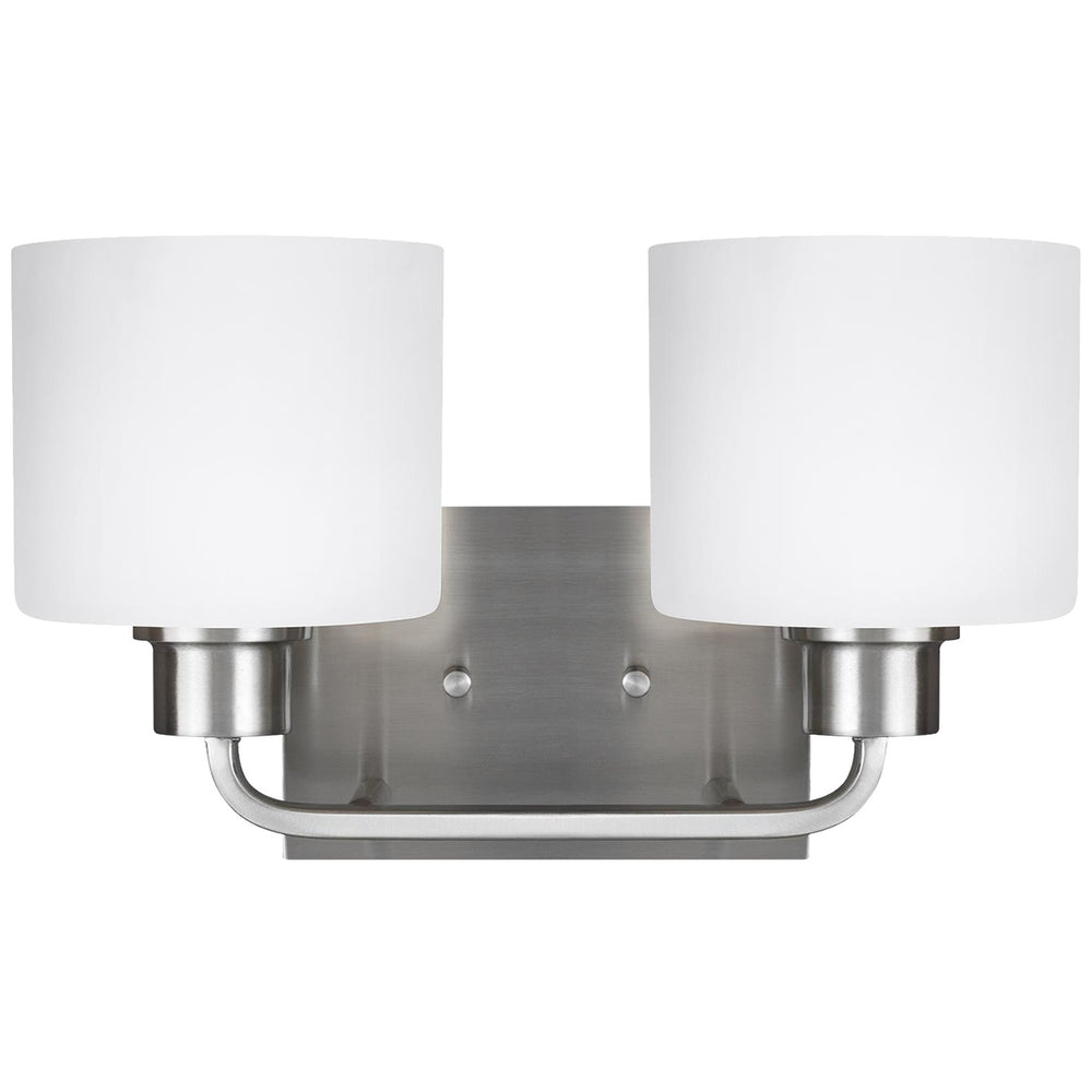 Generation Lighting Canada - Two Light Wall / Bath - Canfield - Brushed Nickel- Union Lighting Luminaires Decor