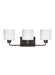 Generation Lighting Canada - Three Light Wall / Bath - Canfield - Bronze- Union Lighting Luminaires Decor