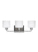 Generation Lighting Canada - Three Light Wall / Bath - Canfield - Brushed Nickel- Union Lighting Luminaires Decor