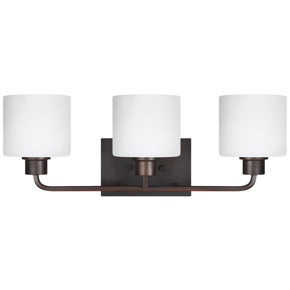 Generation Lighting Canada - Three Light Wall / Bath - Canfield - Bronze- Union Lighting Luminaires Decor