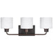Generation Lighting Canada - Three Light Wall / Bath - Canfield - Bronze- Union Lighting Luminaires Decor