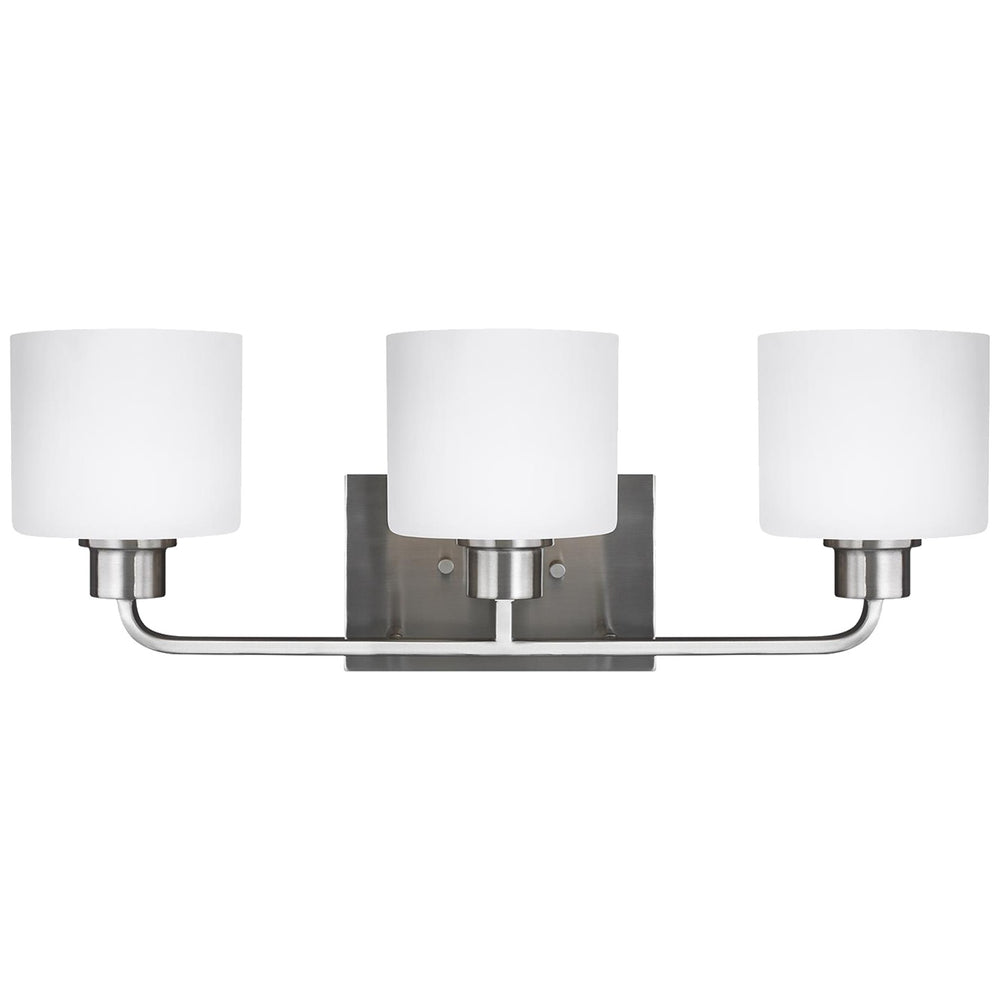 Generation Lighting Canada - Three Light Wall / Bath - Canfield - Brushed Nickel- Union Lighting Luminaires Decor