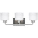 Generation Lighting Canada - Three Light Wall / Bath - Canfield - Brushed Nickel- Union Lighting Luminaires Decor