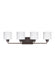 Generation Lighting Canada - Four Light Wall / Bath - Canfield - Bronze- Union Lighting Luminaires Decor