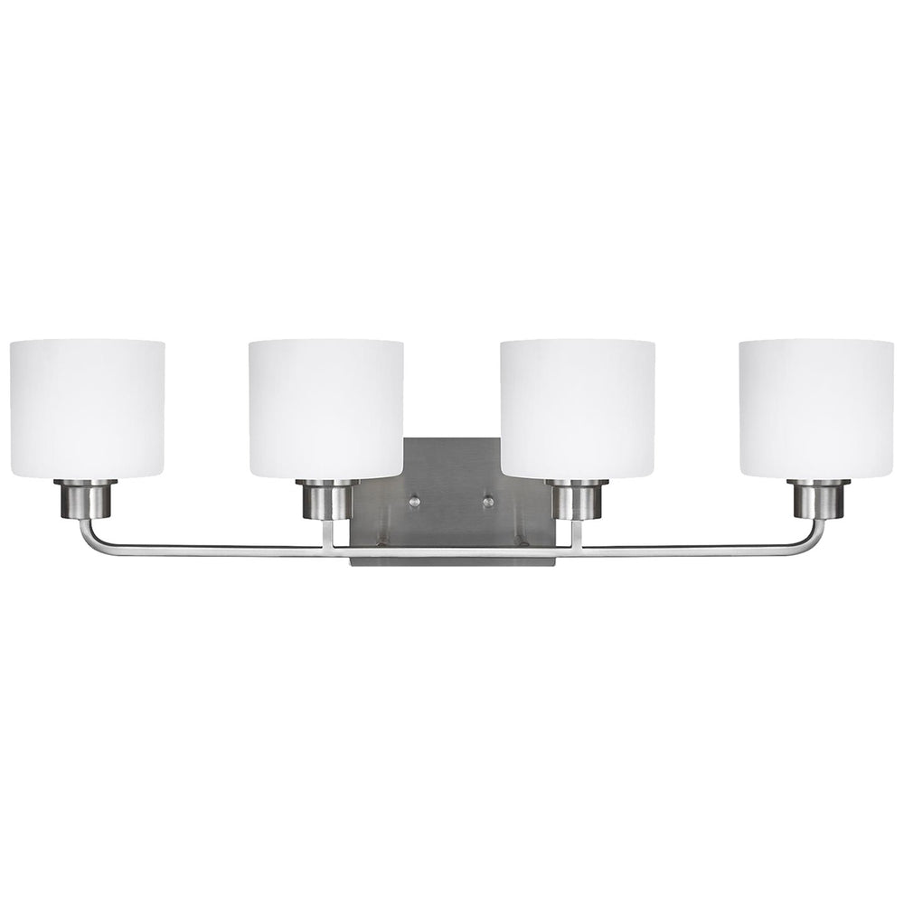 Generation Lighting Canada - Four Light Wall / Bath - Canfield - Brushed Nickel- Union Lighting Luminaires Decor