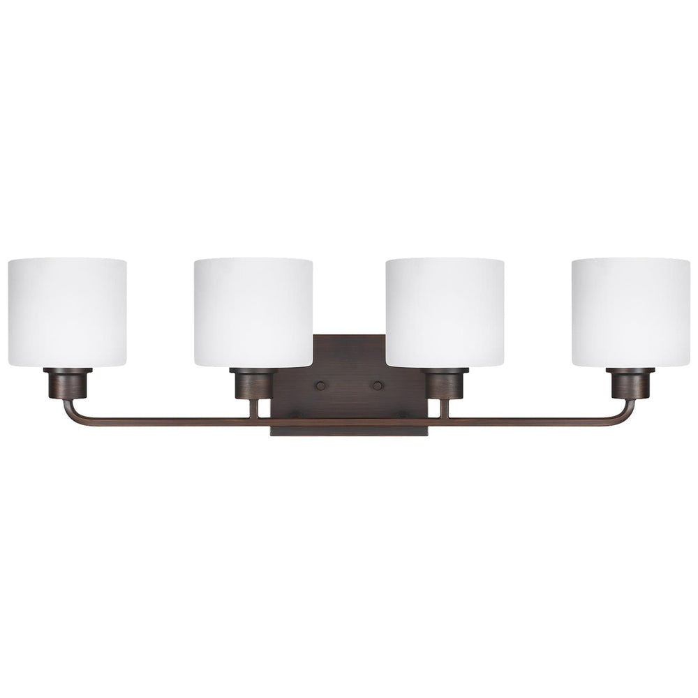 Generation Lighting Canada - Four Light Wall / Bath - Canfield - Bronze- Union Lighting Luminaires Decor
