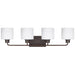 Generation Lighting Canada - Four Light Wall / Bath - Canfield - Bronze- Union Lighting Luminaires Decor